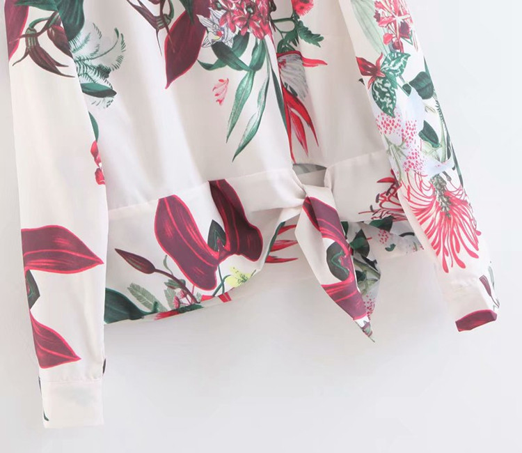 Bluză de damă elegantă cu mâneci lungi și legături în talie