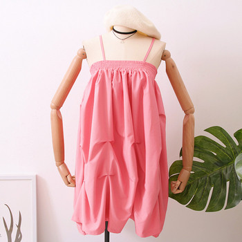 Rochie de dama model nou cu bretele de culoare roz