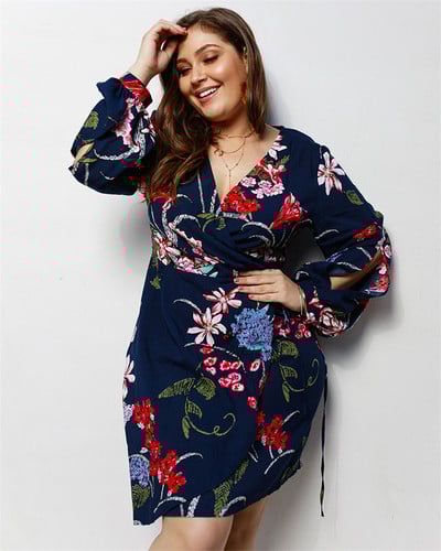 Rochie de dama cu model floral in trei culori