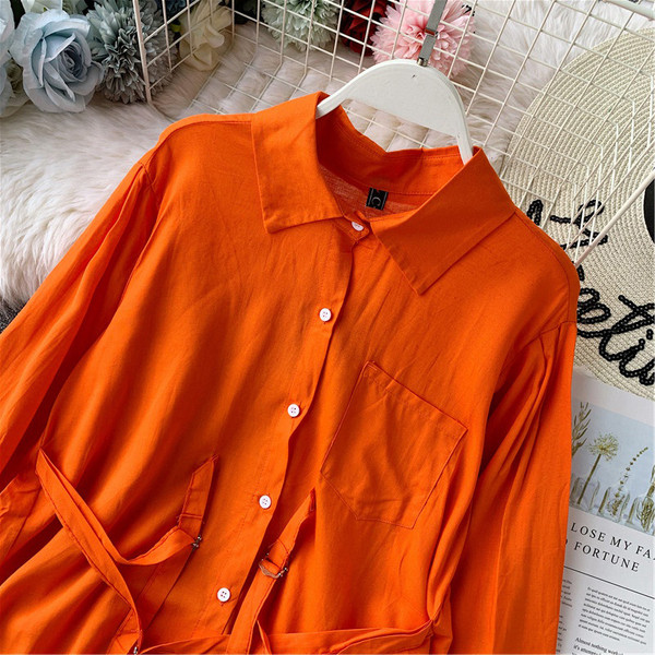 Cămașă elegantă model lung de damă în mai multe culori