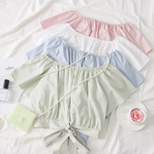 Bluză de damă elegantă cu umerii goi, în patru culori