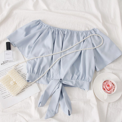 Bluză de damă elegantă cu umerii goi, în patru culori