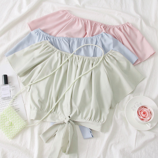 Bluză de damă elegantă cu umerii goi, în patru culori