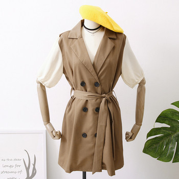 Rochie de dama model nou cu decolteu in V in albastru si maro