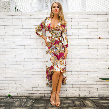 Rochie de dama cu decolteu in V in doua culori