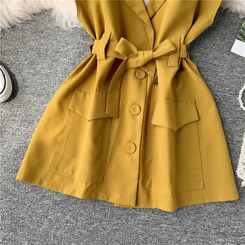 Rochie de dama actuala cu decolteu in V si curea in mai multe culori