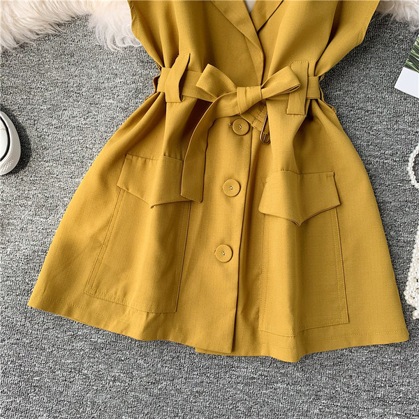 Rochie de dama actuala cu decolteu in V si curea in mai multe culori