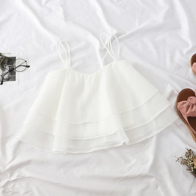 Maiou modern de dama model larg cu bretele subtiri in mai multe culori