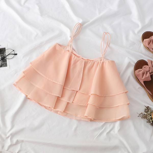 Maiou modern de dama model larg cu bretele subtiri in mai multe culori