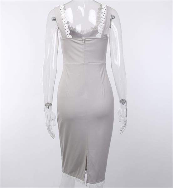 Rochie casual de dama cu bretele late si broderie