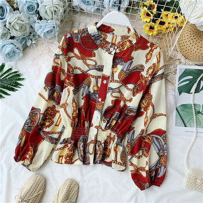 Cămașă de damă colorată cu nasturi în mai multe culori