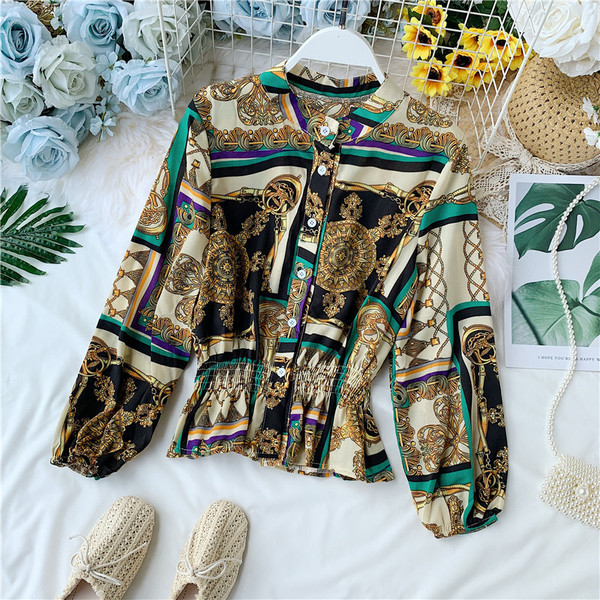 Cămașă de damă colorată cu nasturi în mai multe culori