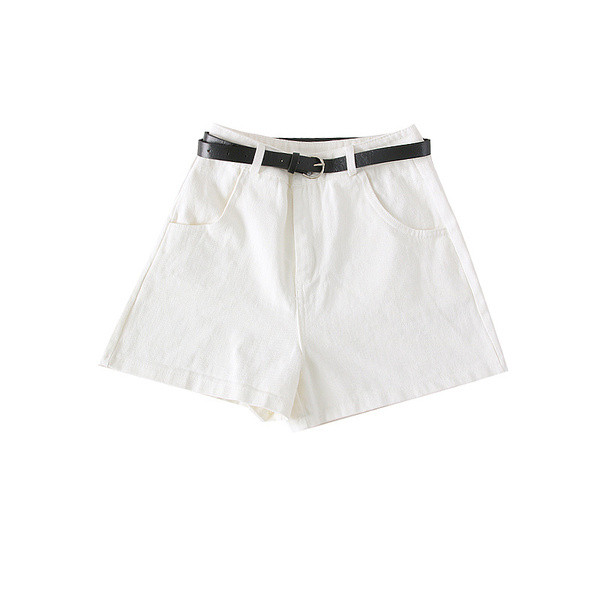 Pantaloni scurti eleganti de dama in mai multe culori si curea