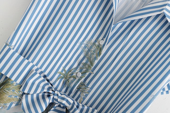 Rochie casual de dama cu maneci scurte si centura in talie