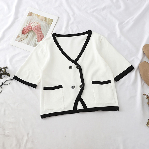 Set elegant pentru femei, care include cămașă și fustă alb-negru