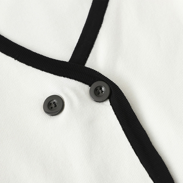 Set elegant pentru femei, care include cămașă și fustă alb-negru