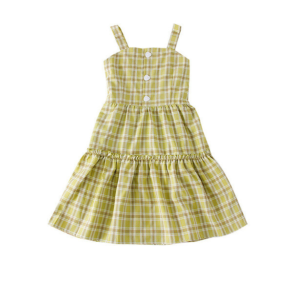 Rochie de dama decupata cu bretele si nasturi subtiri