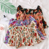 Bluza de dama model nou cu motive florale in mai multe culori