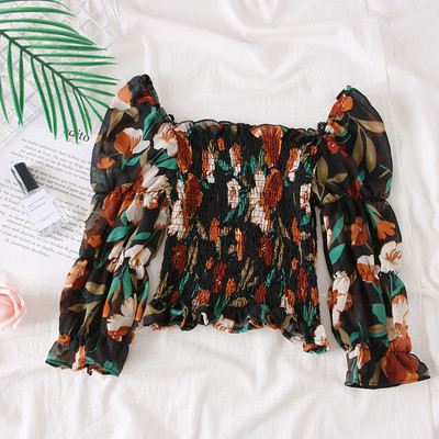 Bluza de dama model nou cu motive florale in mai multe culori