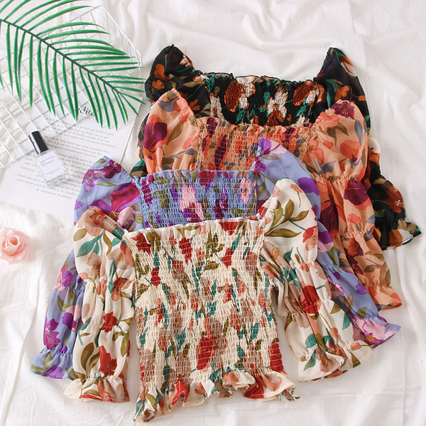 Bluza de dama model nou cu motive florale in mai multe culori