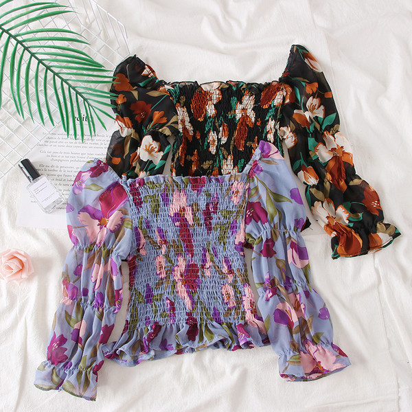 Bluza de dama model nou cu motive florale in mai multe culori