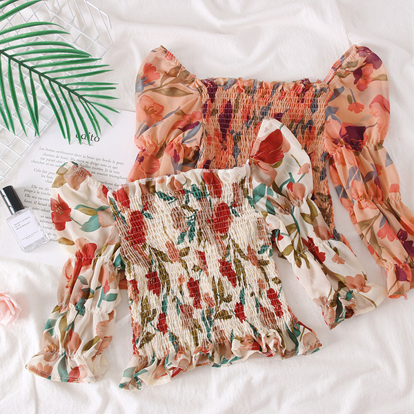 Bluza de dama model nou cu motive florale in mai multe culori