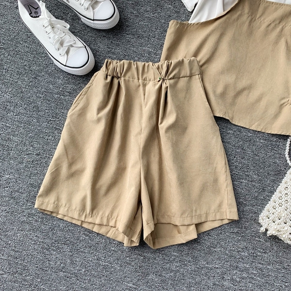 Set casual dama de tricou si pantaloni scurti in mai multe culori