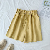 Pantaloni scurti de dama cu talie elastica in mai multe culori