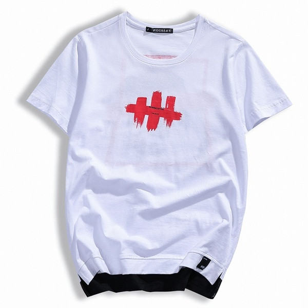 Tricou casual barbatesc cu maneci scurte si imprimeu