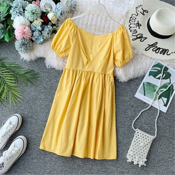 Rochie casual dama model lat cu maneci scurte in mai multe culori