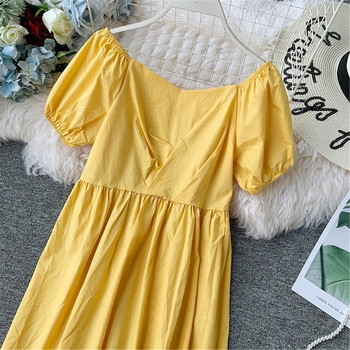 Rochie casual dama model lat cu maneci scurte in mai multe culori