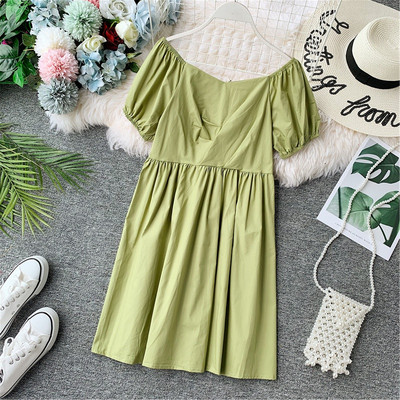 Rochie casual dama model lat cu maneci scurte in mai multe culori