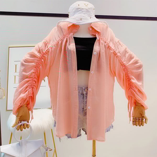 Cămașă de damă cu mâneci lungi în patru culori