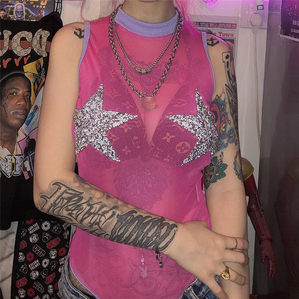 Body de damă modern cu decolteu O în culoarea roz