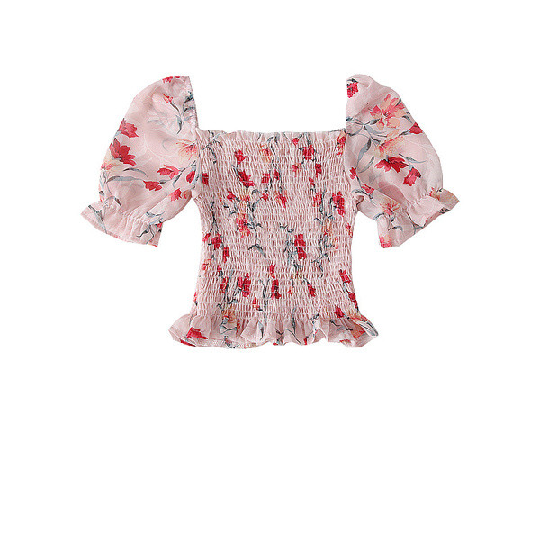 Bluză de damă modernă cu motive florale și umerii goi în mai multe culori