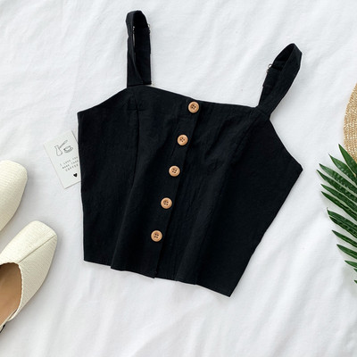 Къс дамски потник с копчета в няколко цвята