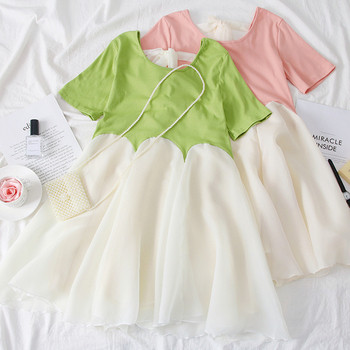 Rochie de dama decupata cu decolteu O cu sireturi in mai multe culori