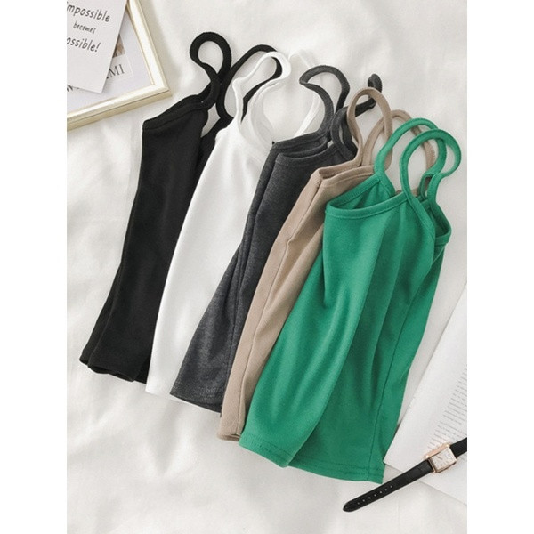 Maieu casual dama cu bretele subtiri in diferite culori