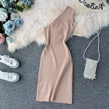 Rochie de dama cu o curea si fermoar in mai multe culori