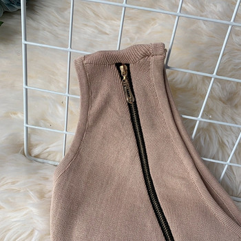 Rochie de dama cu o curea si fermoar in mai multe culori