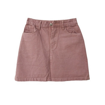 Fusta de dama casual din denim cu talie inalta in trei culori