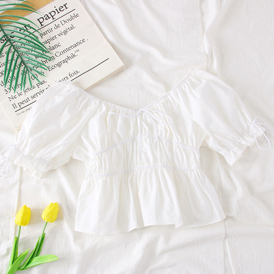 Bluza de dama model nou cu umerii goi in alb, galben si verde