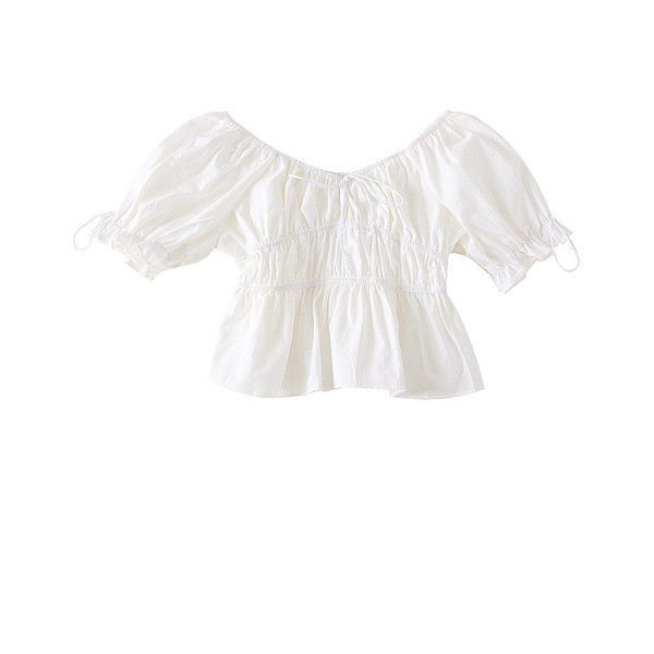 Bluza de dama model nou cu umerii goi in alb, galben si verde