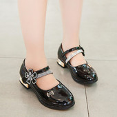 Pantofi eleganti pentru copii in trei culori cu pietre-pentru fete