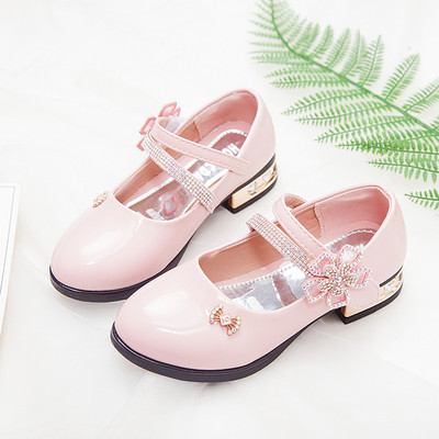 Pantofi eleganti pentru copii in trei culori cu pietre-pentru fete