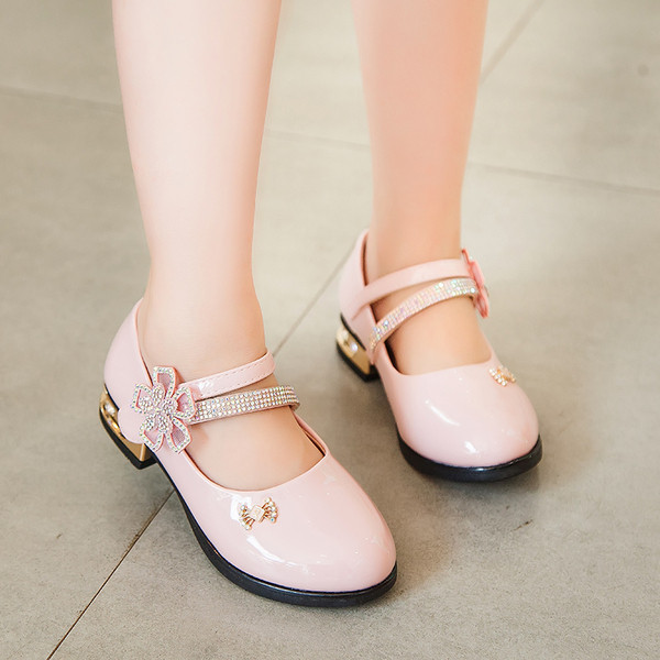 Pantofi eleganti pentru copii in trei culori cu pietre-pentru fete