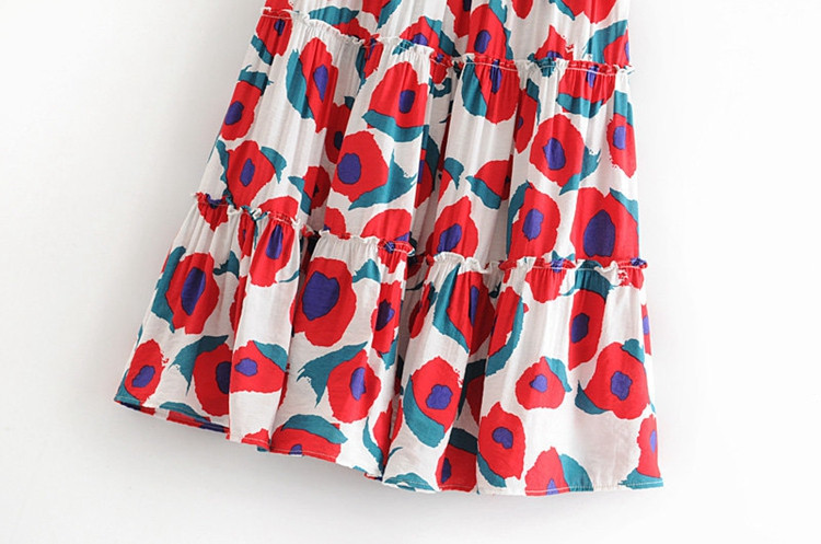 Fusta larga dama cu model floral