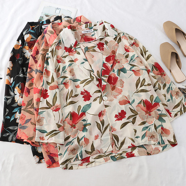 Geaca de vara dama cu motive florale in mai multe culori