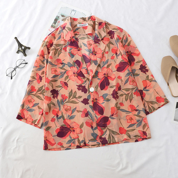 Geaca de vara dama cu motive florale in mai multe culori