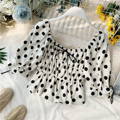 Bluză de damă modernă cu buline în mai multe culori